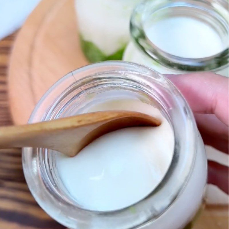 Step 6 Final Product Young Sticky Rice Yogurt with Cheese (Recipe from the TikTok channel Cooking Together with TasteVN)