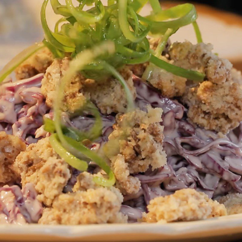 Step 5 Final product for Walnut Candy Purple Cabbage Salad