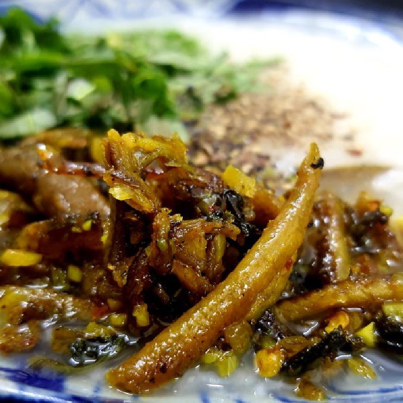 Step 4 Final product Nghệ An eel porridge