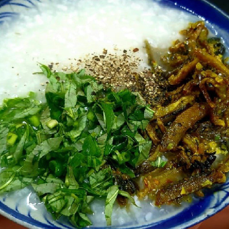Step 4 Final product Nghệ An eel porridge