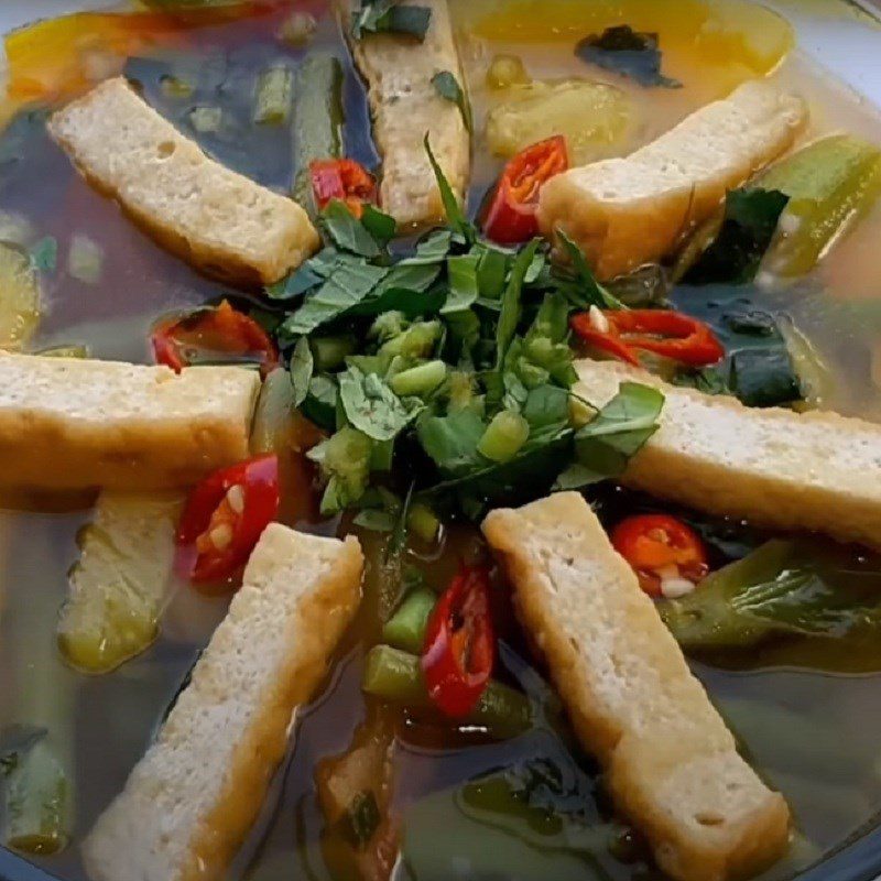 Step 3 Final product Vegetarian sour soup