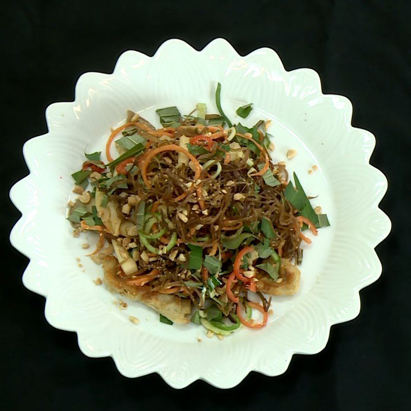 Step 5 Final product Banana flower salad with oyster mushrooms