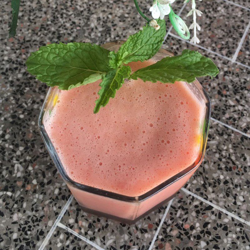 Step 3 Finished product Pineapple (fragrant) Watermelon smoothie