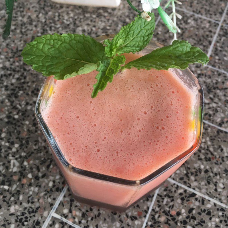 Step 3 Finished product Pineapple (fragrant) Watermelon smoothie