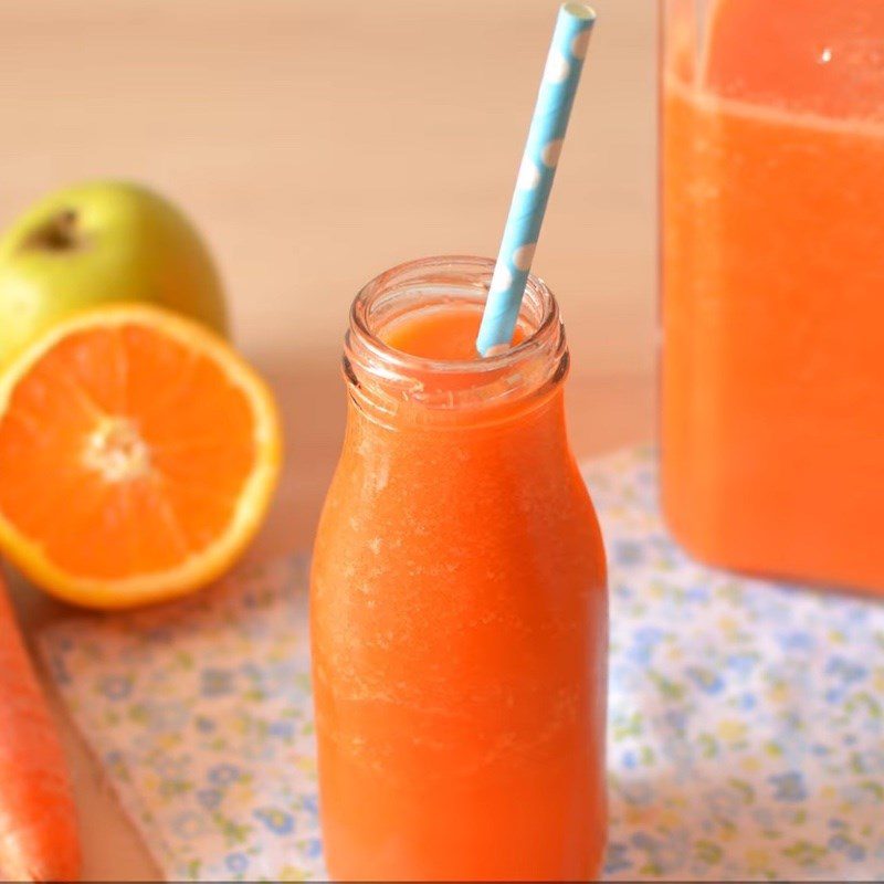 Step 3 Finished product Orange Carrot Apple Smoothie
