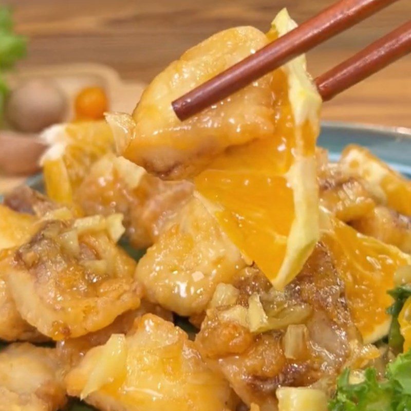 Step 4 Final product of Red tilapia with orange sauce (Recipe shared from Tiktok cooking with TasteVN)