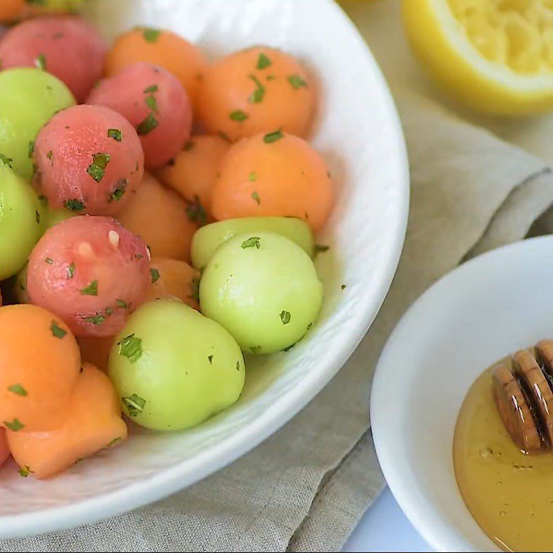 Step 4 Final Product Three-Color Melon Salad