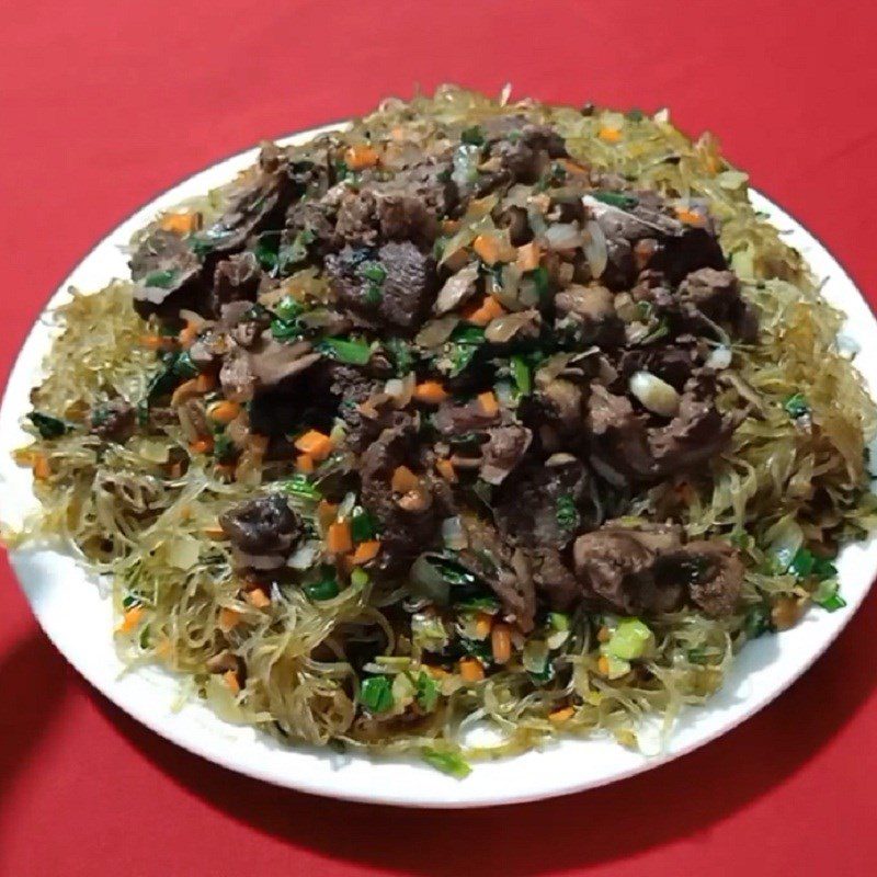 Step 6 Final Product Stir-fried Pigeon with Vermicelli