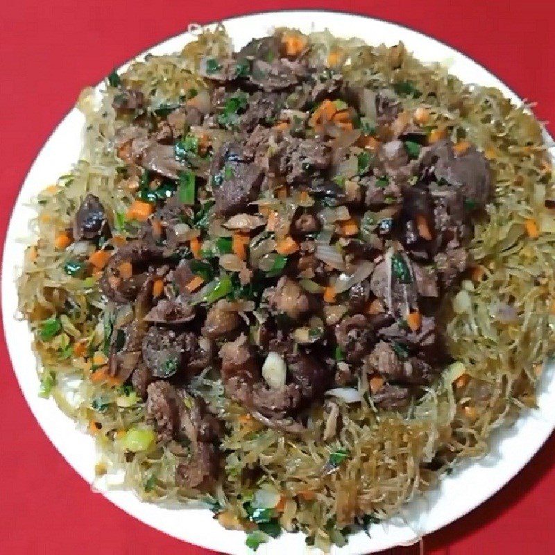 Step 6 Final Product Stir-fried Pigeon with Vermicelli