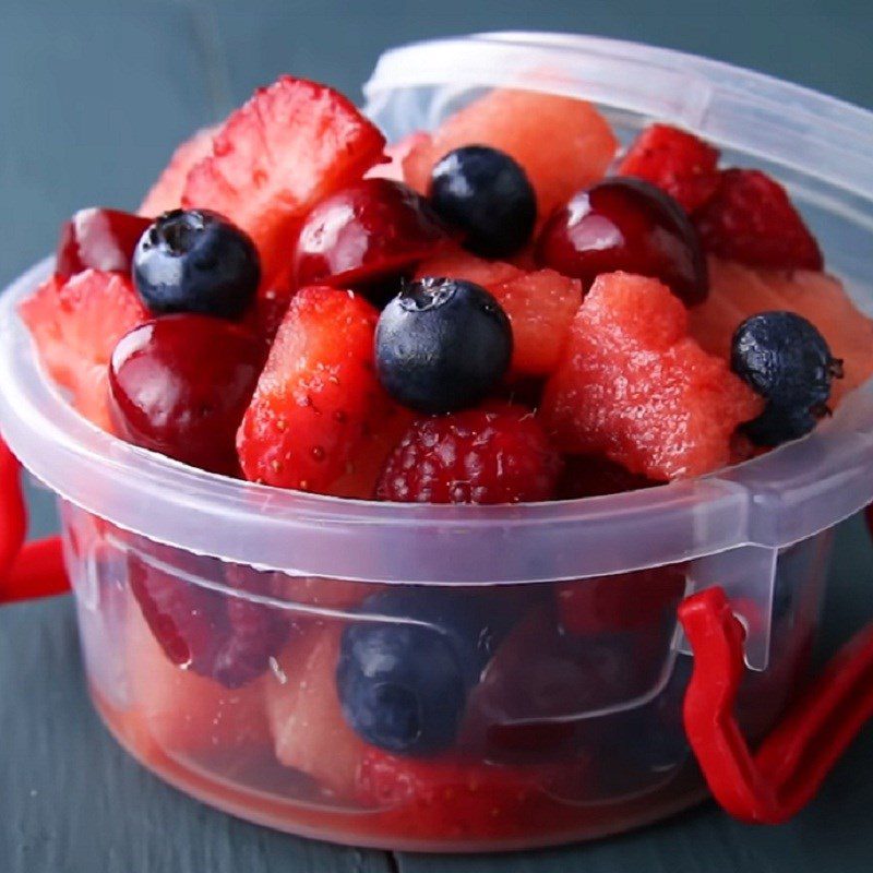 Step 3 Final Product of Berry Fruit Salad with Watermelon