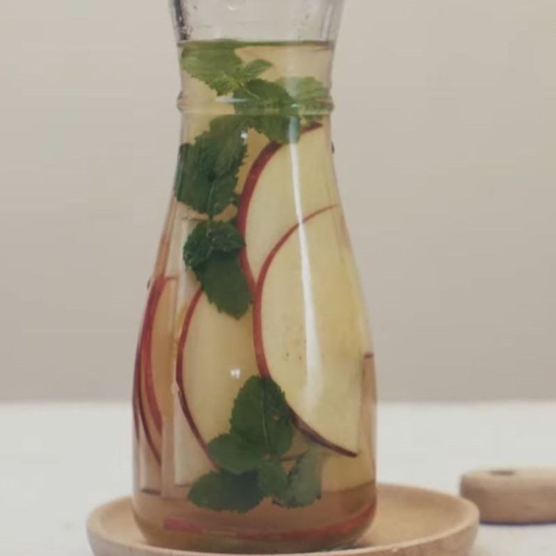 Step 3 Final product Apple cinnamon mint detox water