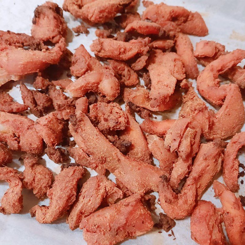 Step 4 Final product Dried chicken pieces (recipe shared by users)