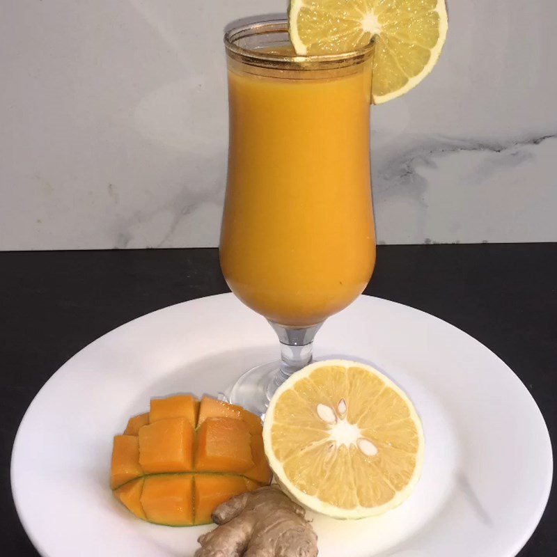 Step 3 Final product Orange Mango Ginger Smoothie