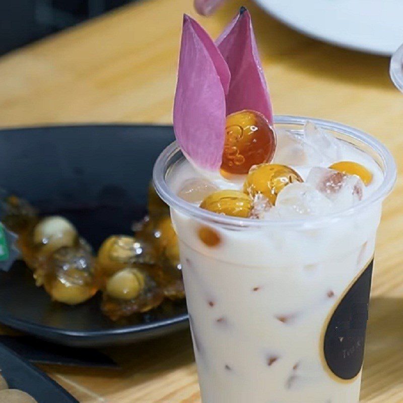 Step 5 Final Product Longan Jelly Milk Tea