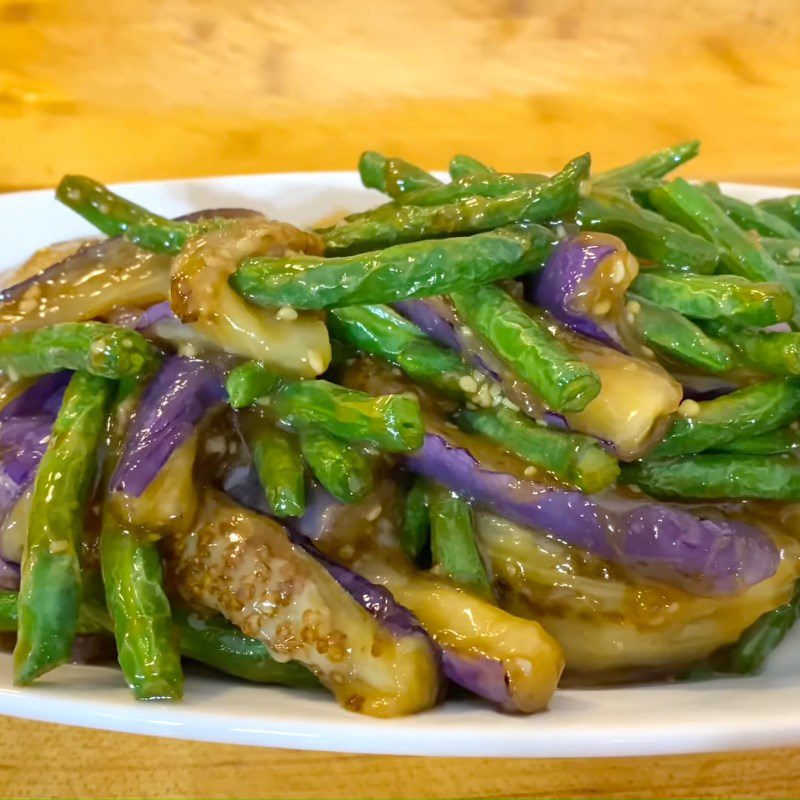 Step 5 Final product Stir-fried Green Beans with Eggplant