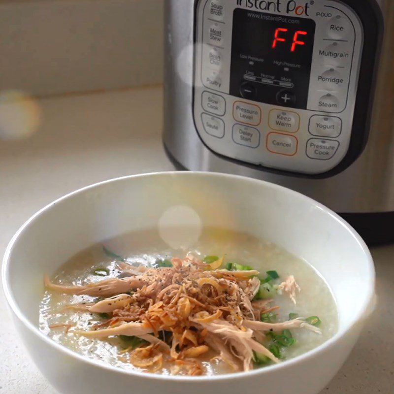 Step 5 Final product chicken porridge with pressure cooker
