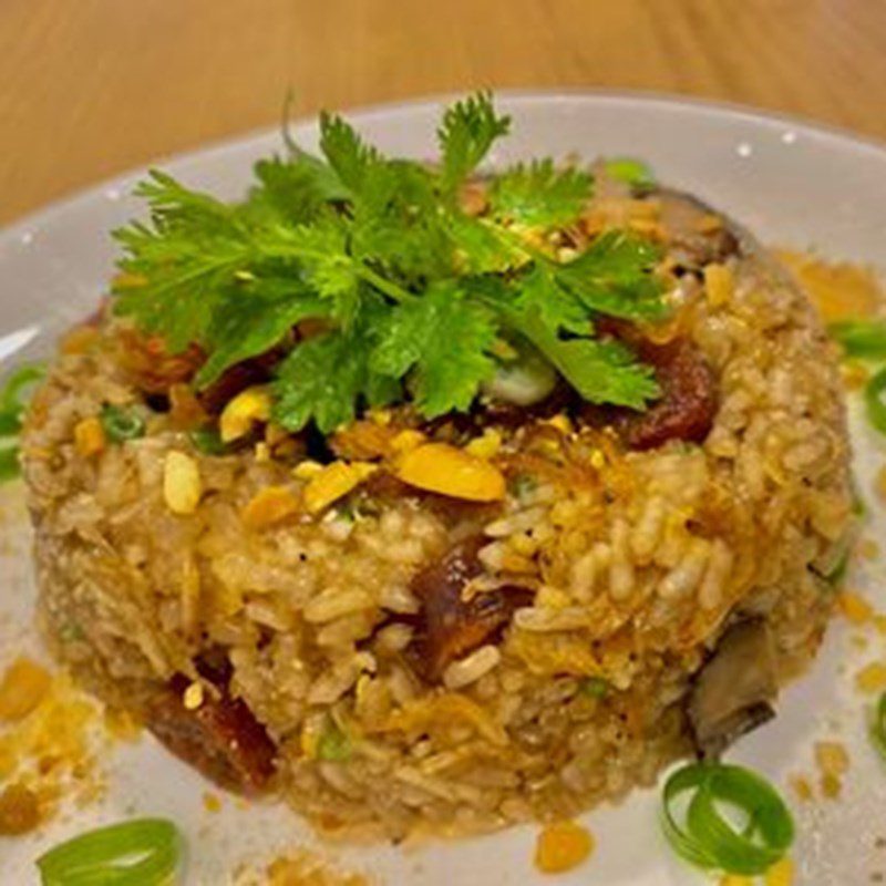 Step 4 Final Product Sticky Rice with Dried Shrimp and Sausage