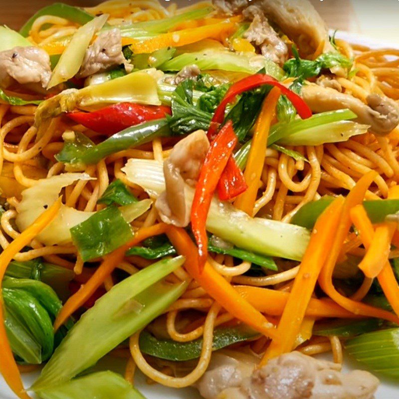 Step 7 Final Product Spicy Chicken Noodles