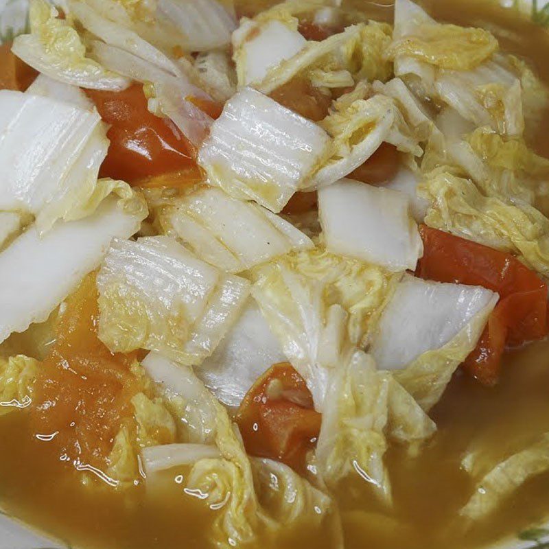 Step 3 Finished Product Stir-fried Napa Cabbage with Tomatoes