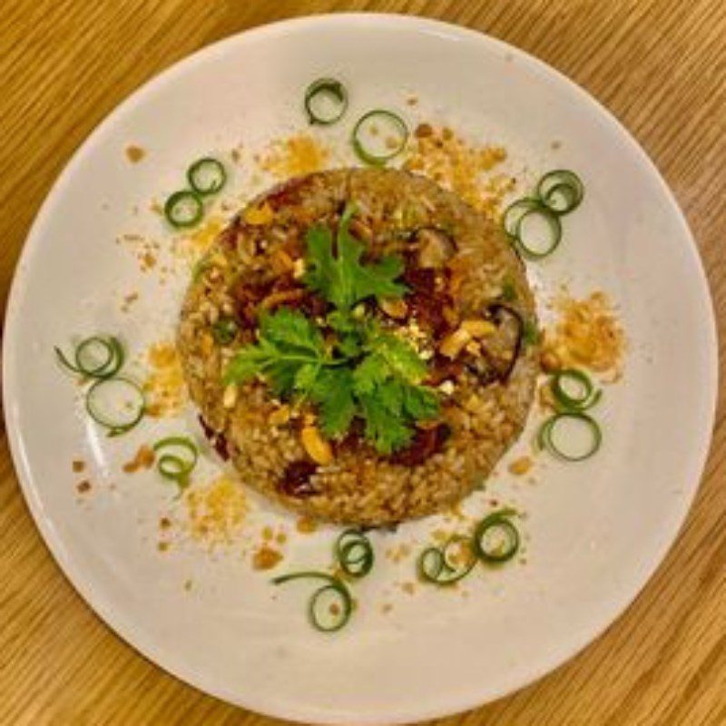Step 4 Final Product Sticky Rice with Dried Shrimp and Sausage