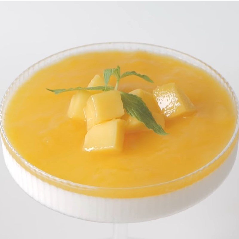 Step 5 Finished product Mango sauce Panna cotta