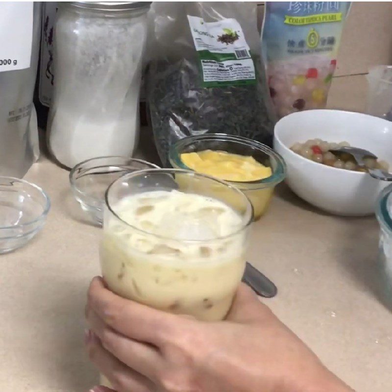 Step 3 Final product coconut milk powder milk tea