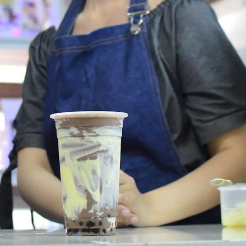 Step 4 Finished Product Chocolate Cream Cheese Milk Tea