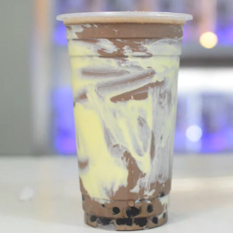 Step 4 Finished Product Chocolate Cream Cheese Milk Tea