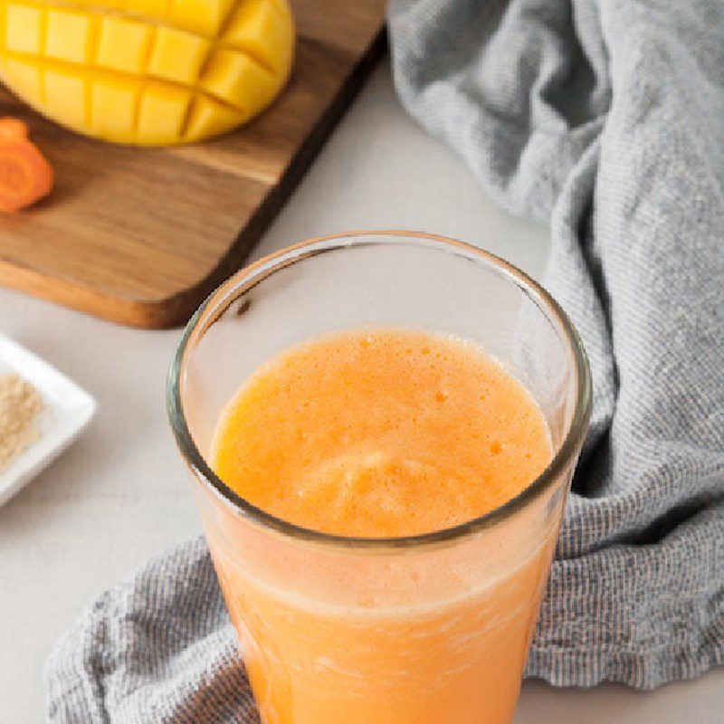 Step 3 Final product Mango carrot smoothie