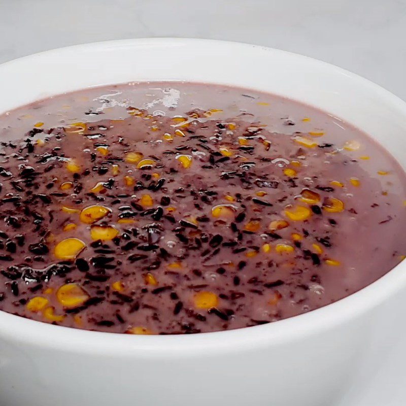 Step 4 Final product Black sticky rice with American corn