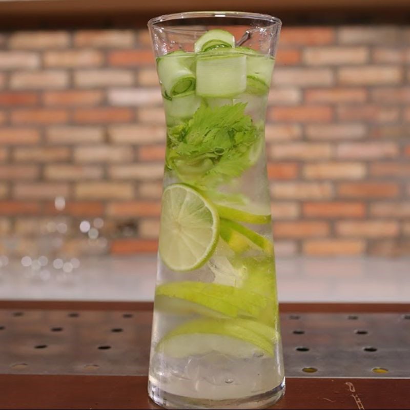 Step 3 Final product Apple cucumber detox water