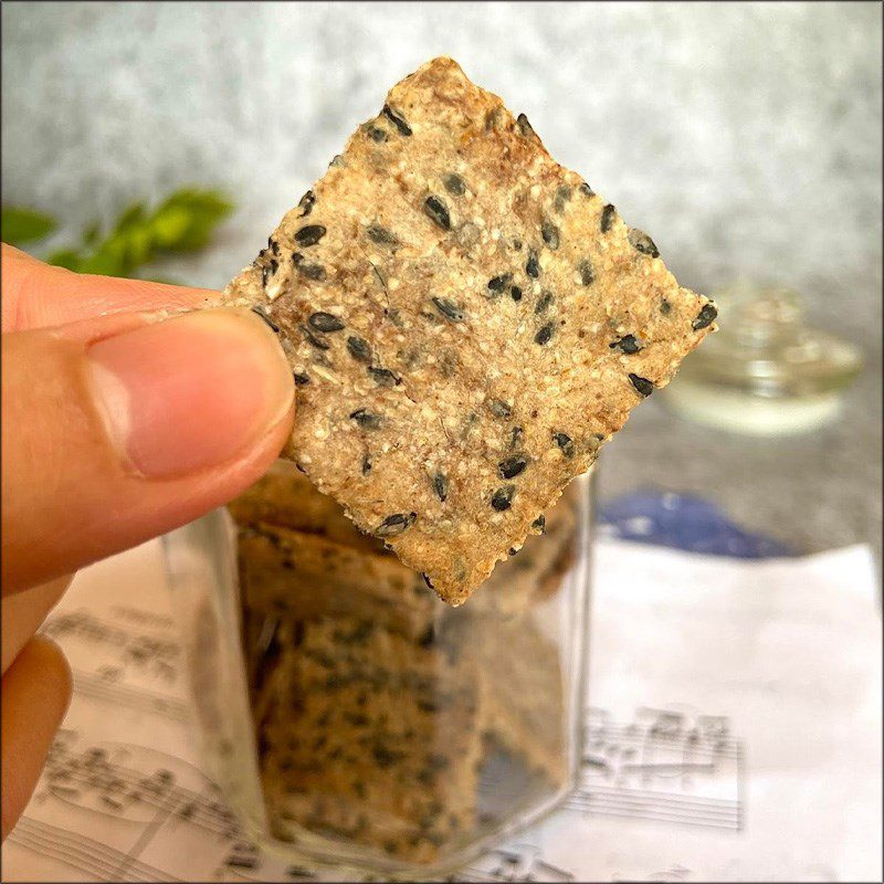 Step 4 Final Product Oatmeal Black Sesame Cookies