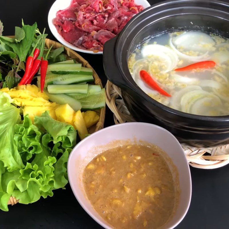 Step 5 Final Product of sour beef hot pot