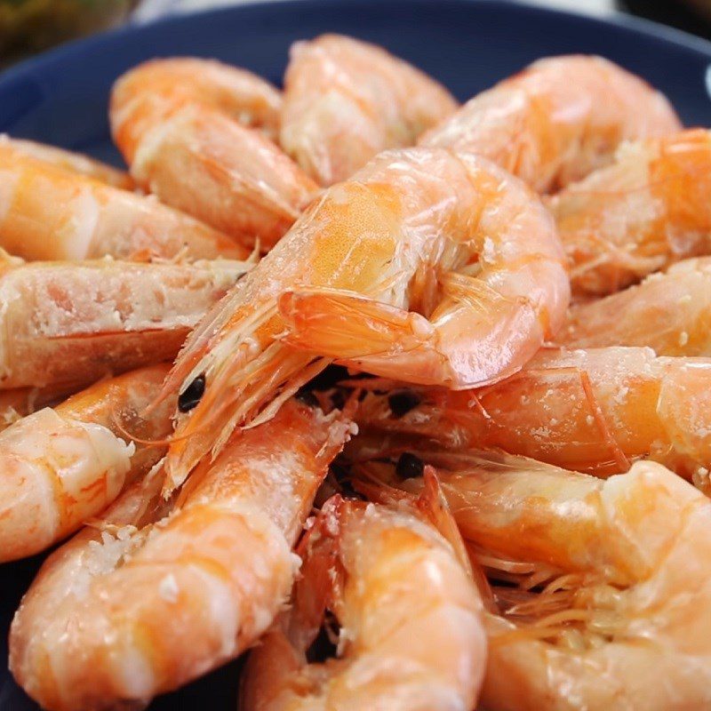 Step 3 Final product Salted steamed shrimp