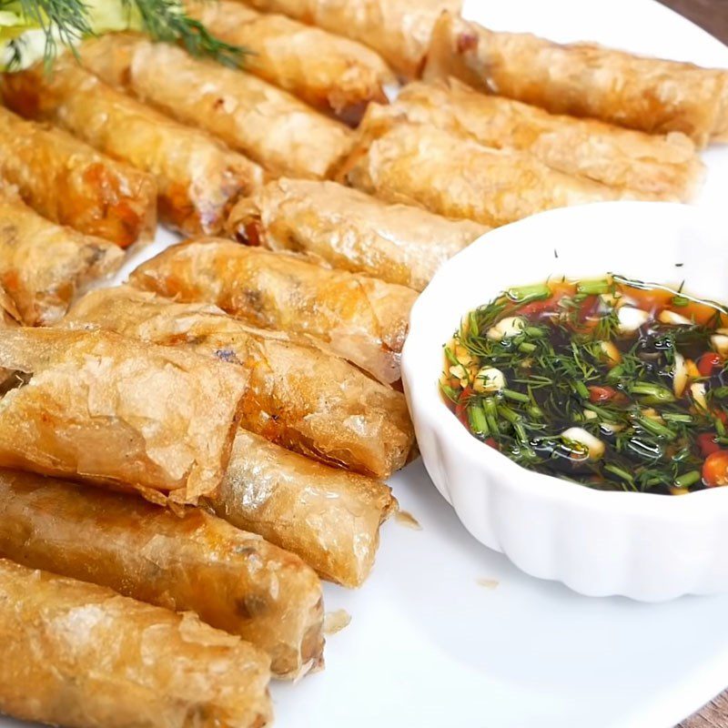Step 8 Final product of fish spring rolls
