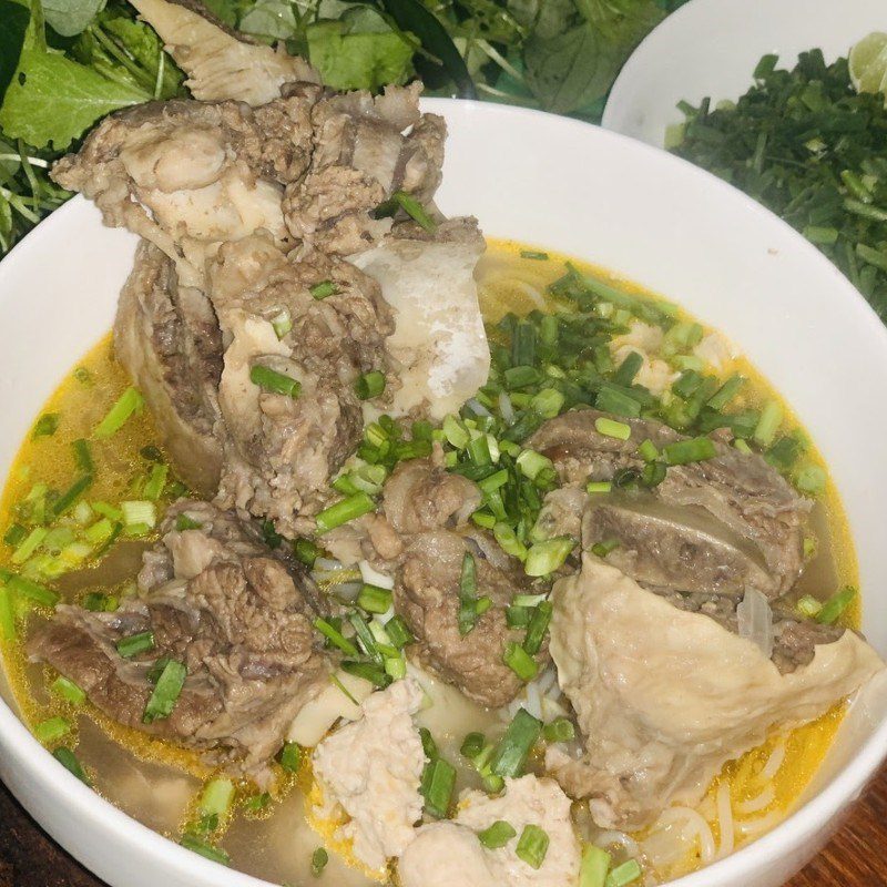 Step 5 Finished product Beef bone noodle