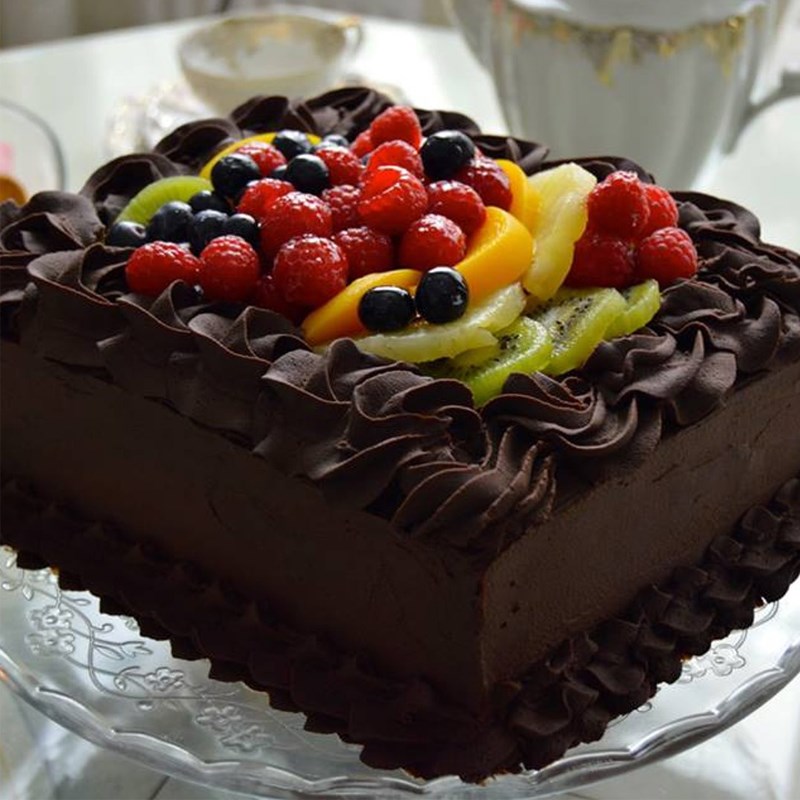 Step 8 Final Product Fruit Chocolate Cake