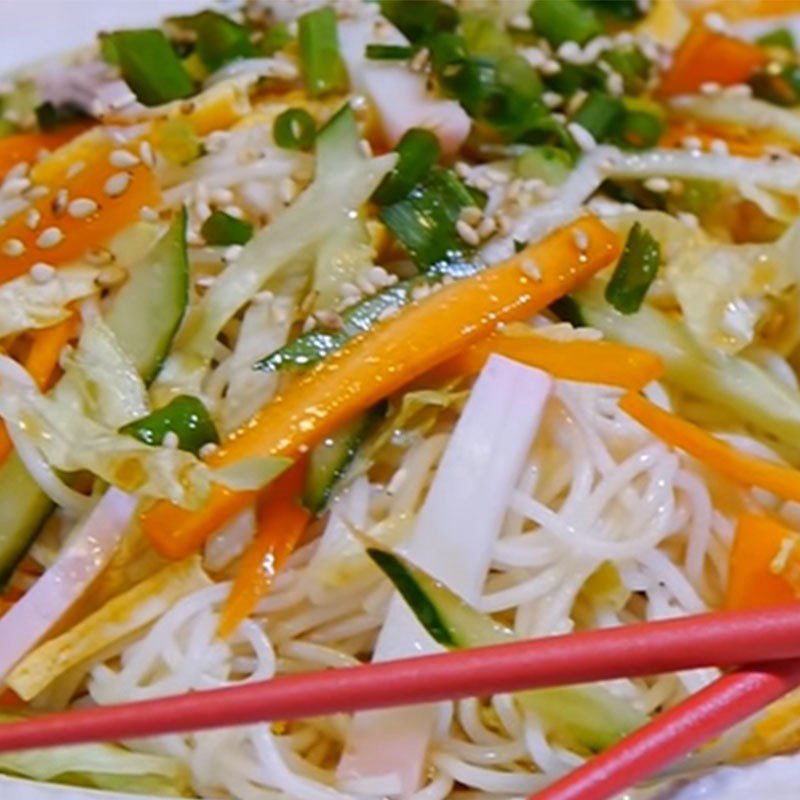Step 6 Finished Product of Mixed Vegetable Somen Noodles