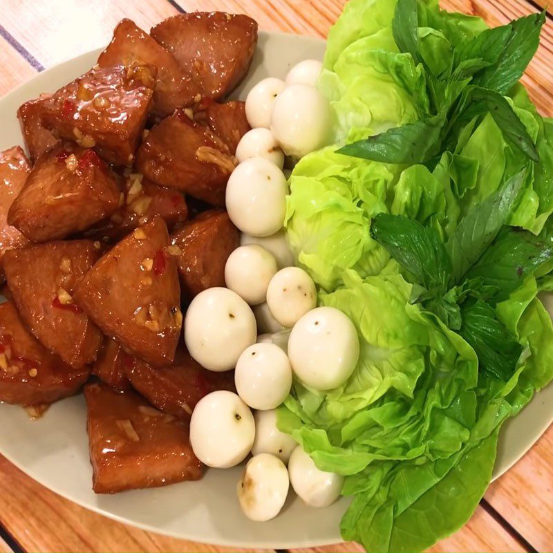Step 5 Final Product Fried pork sausage with fish sauce