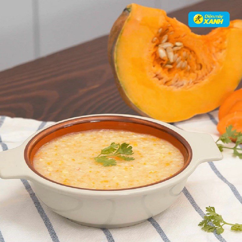 Step 5 Final product Shrimp and pumpkin porridge using a multifunctional cooking blender