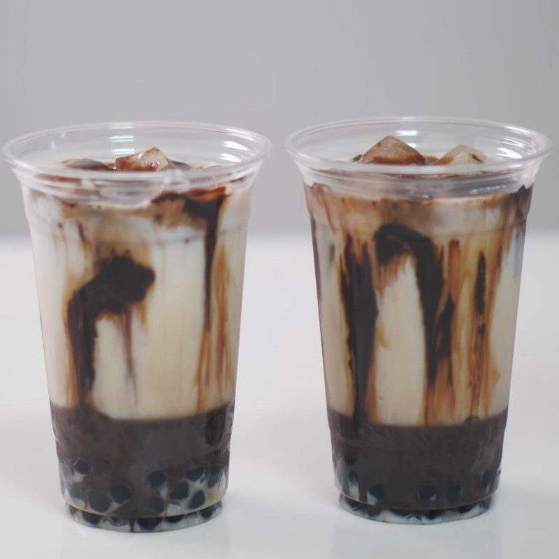 Step 4 Final product Chocolate milk tea with tapioca pearls