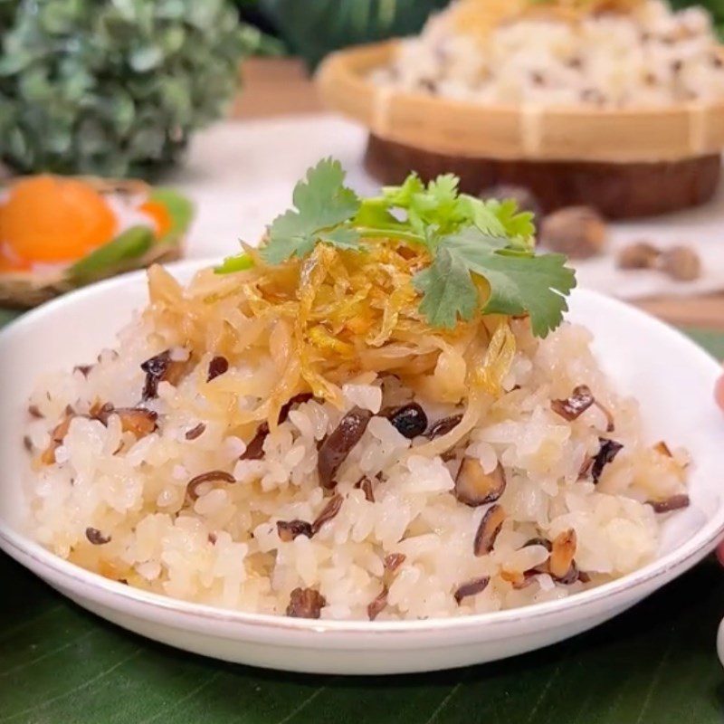 Step 6 Finished Product Savory Vegetarian Sticky Rice (Recipe shared by Tiktok Green Vegetarian Kitchen)