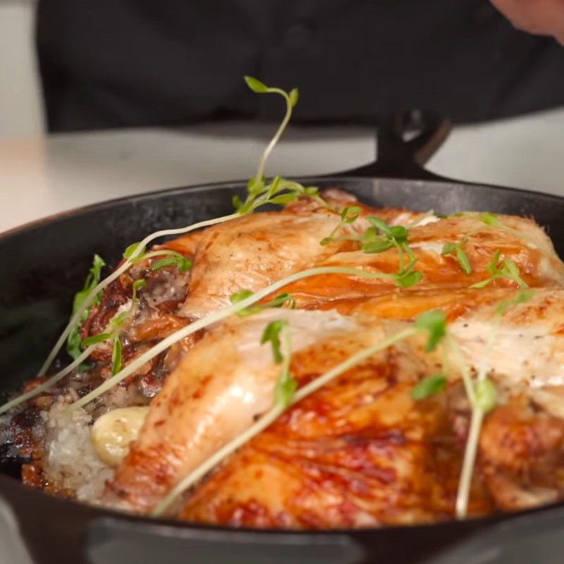 Step 6 Final Product Whole grilled chicken stuffed with sticky rice