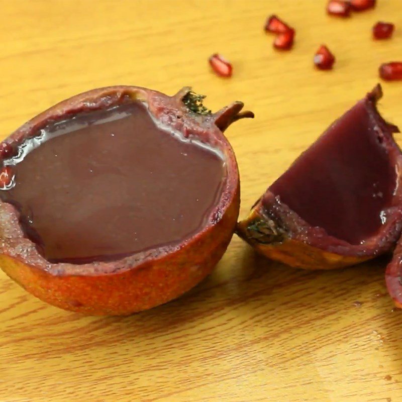 Step 5 Final Product Pomegranate Jelly made from agar jelly powder