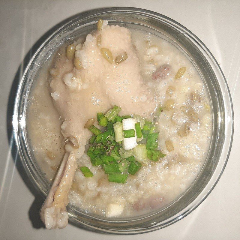 Step 5 Finished product Duck green bean porridge