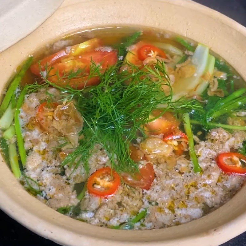 Step 5 Final product Crab soup cooking tang