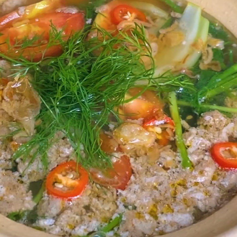 Step 5 Final product Crab soup cooking tang