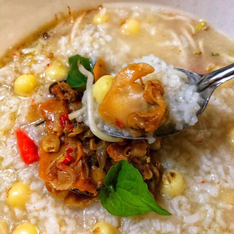 Step 5 Final product Lotus seed clam porridge