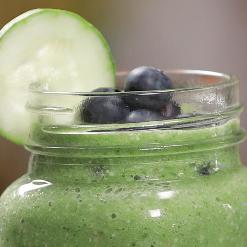 Step 3 Finished product cucumber mint spinach smoothie