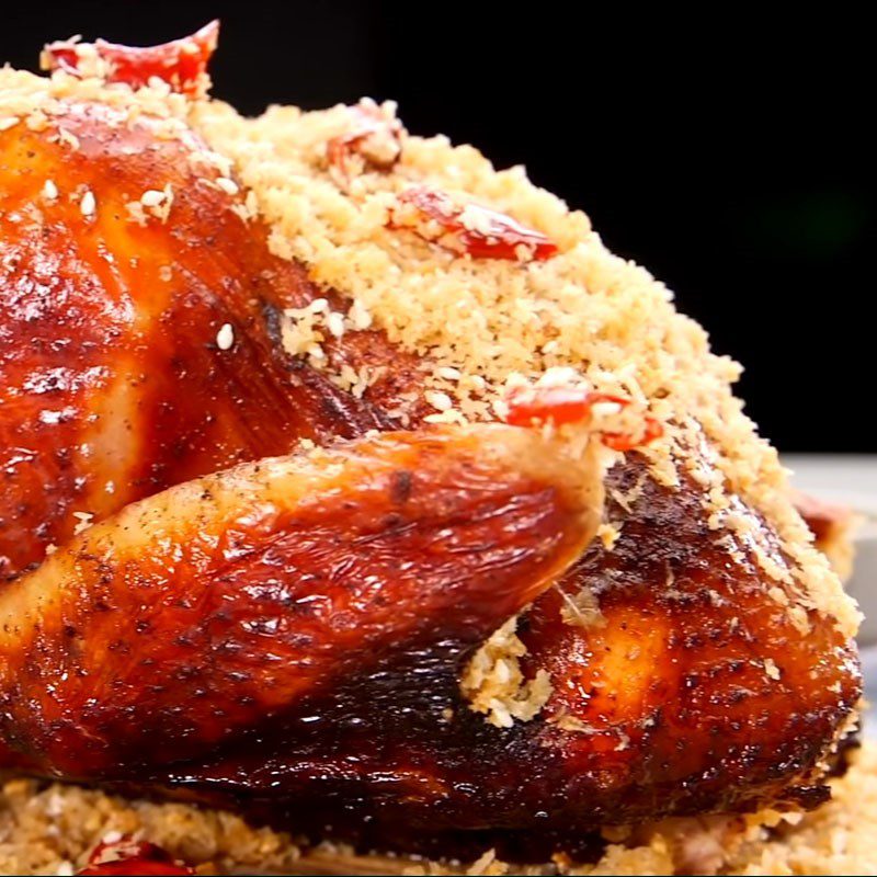 Step 5 Final Product Whole Roasted Chicken with Garlic and Sesame